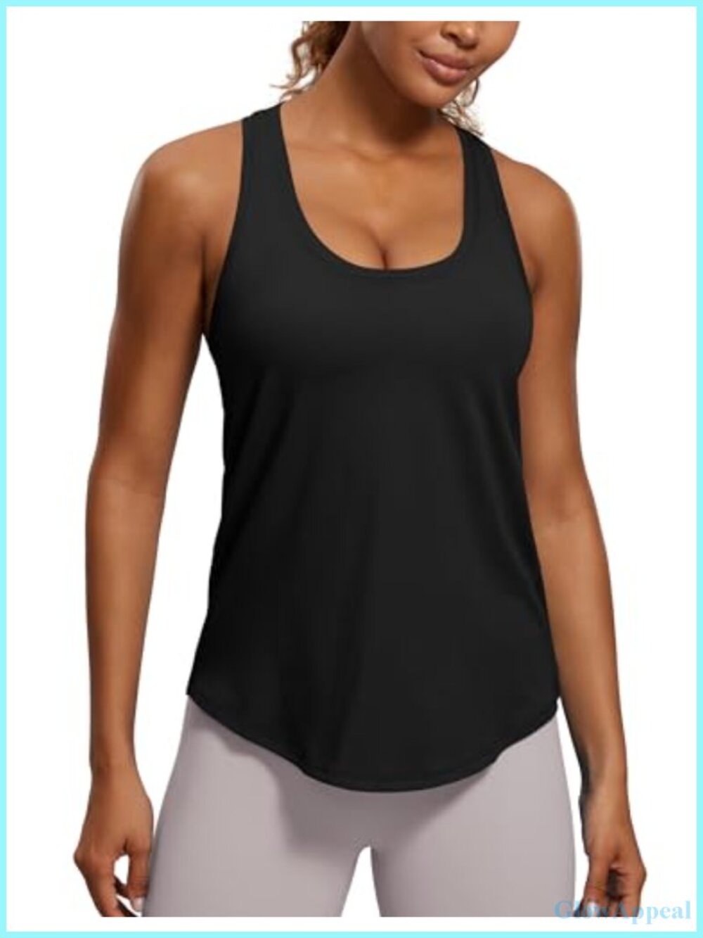 Pima Cotton Racerback Tank Top Sleeveless Yoga Workout Athletic Tee